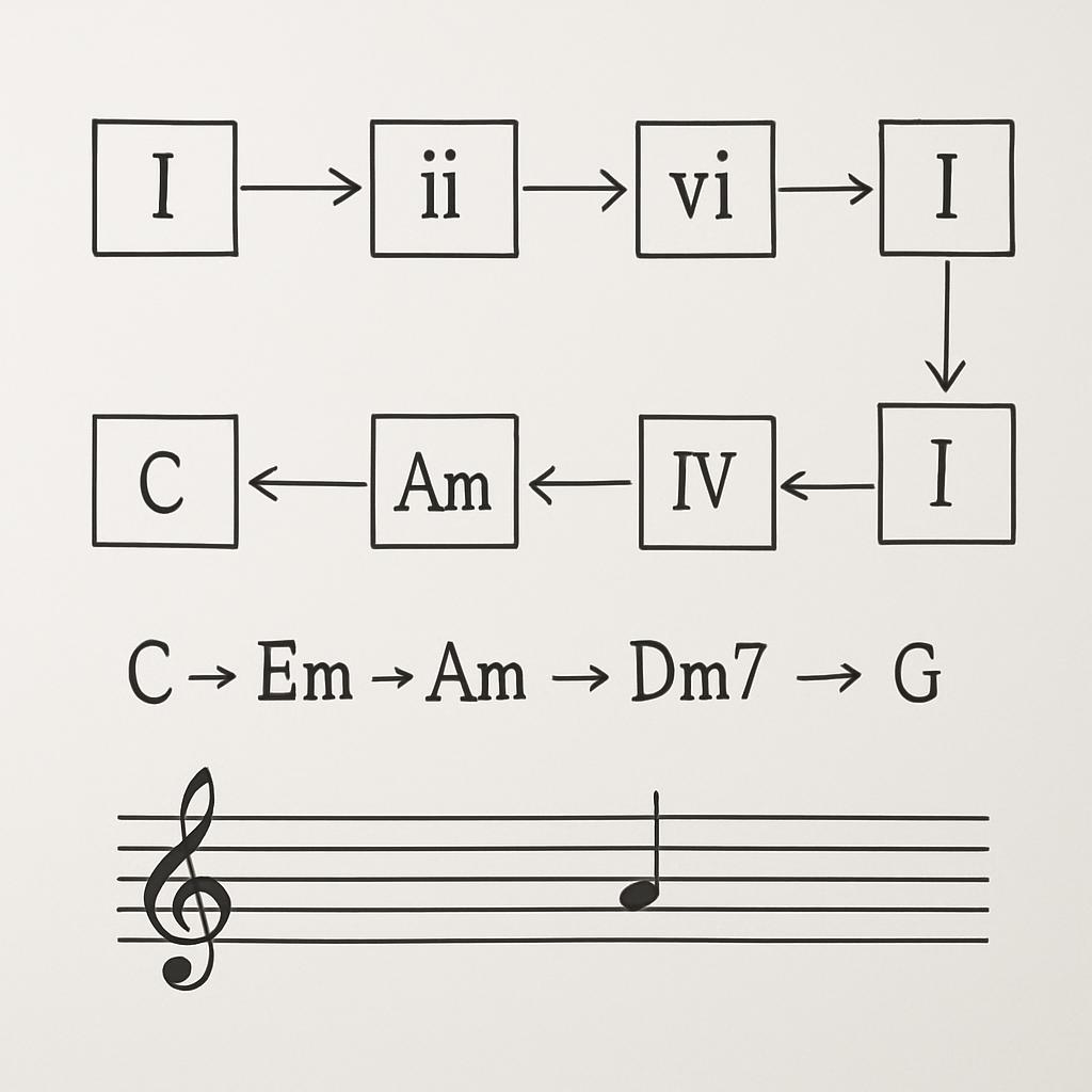 Music notation and key signatures.